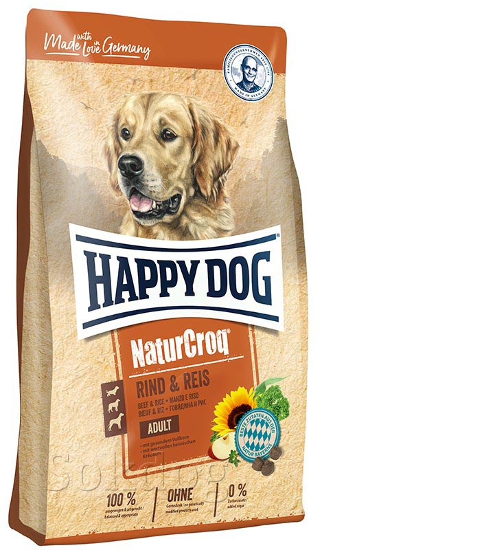 Happy Dog NaturCroq  Rind & Reis 15kg